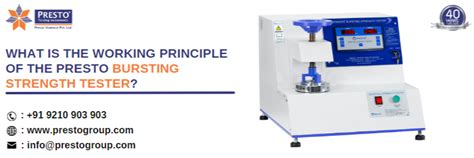 working principle of bursting strength tester|bursting strength chart.